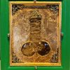 Orignal Art by Aidi Kansas - "El Masculino Divino" - framed 11x14 Acrylic, resin, beading, Swarovski crystal, gold leaf, wire. 